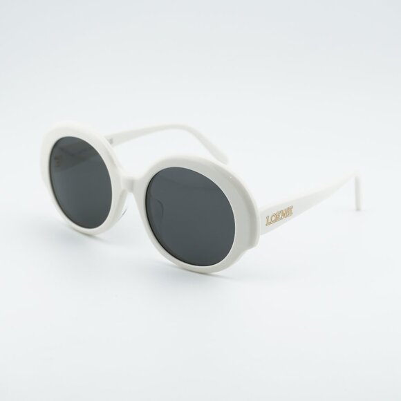 Loewe LW40135F 25A Sunglasses White Round Frame, Grey Lenses main image 8